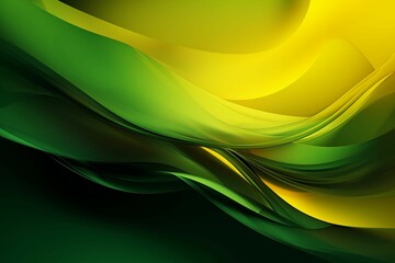 Obraz premium Abstract green and yellow background, Generative IA