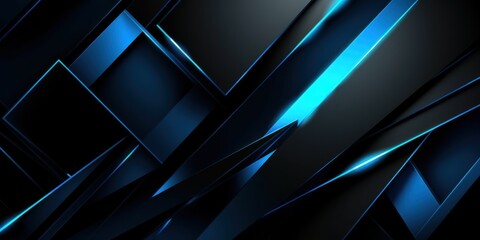 Dark blue modern background for design. Geometric shape. Triangles, diagonal lines. Gradient. Abstract. Shape envelope. Symbol. Letter, message, mail. Connection communication concept