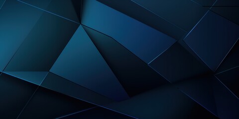Plakat Dark blue modern background for design. Geometric shape. Triangles, diagonal lines. Gradient. Abstract. Shape envelope. Symbol. Letter, message, mail. Connection communication concept