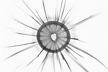 Obraz premium Abstract illustration of a beautiful natural shape in transparency, isolated over a clean background. Generative AI