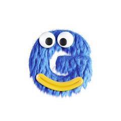 Friendly Monster 3D Alphabet or Letttering PNG