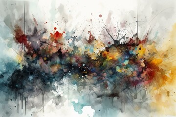 Watercolor Illustration of a Beyond Our Solar System: The Majestic Galaxy Seen By James Webb. Generative AI