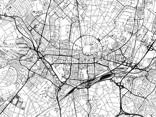 Vector road map of the city of  Karlsruhe in Germany on a white background.
