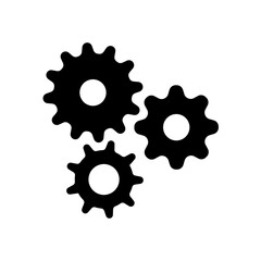 Settings sign. Gears icon. Vector illustration.