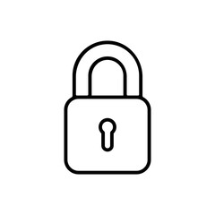 Padlock or lock icon isolated on white background