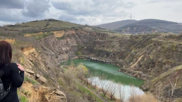A view of Lake Tarcali Banyato in Hungary