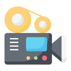 Movie Camera Flat Icon