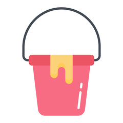 Color Bucket Flat Icon