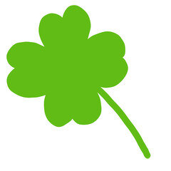 four leaf green clover isolated