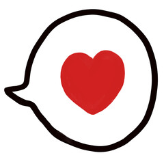 say love symbol with heart 