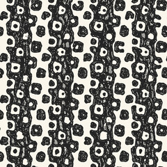 Brushed Ink Textured Dotted Ethnic Pattern