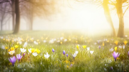 Sunny and Beautiful Spring Background