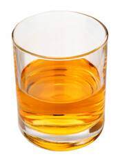 Glass of whiskey or whisky or american Kentucky bourbon
