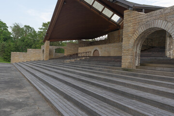 An old open-air concert venue in the park.