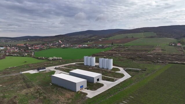Aerial view of the village Mala Trna in Slovakia