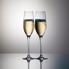two glasses of champagne