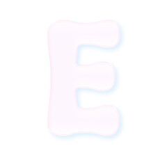 3D Bubble Alphabet E