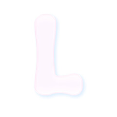 3D Bubble Alphabet L