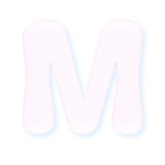 3D Bubble Alphabet M