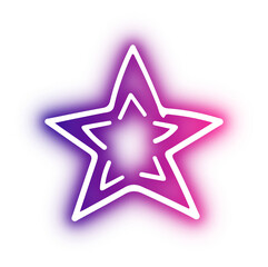 Obraz premium Set of Star neon