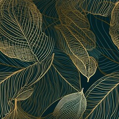Make organize, philodendron plant with brilliant keep takes off with monstera plants line craftsmanship. Seamless pattern, AI Generated