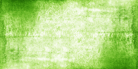 Abstract neon green colored painted scratched spottet blotchy damaged old rustic stone cement concrete plaster facade texture background