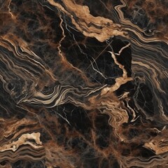 Obraz na płótnie Canvas Miserable marble surface establishment, common marble with brown wavy veins. Seamless pattern, AI Generated
