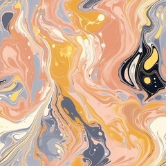 A organize made through the fluid curiously portray technique, taking after marble. Seamless pattern, AI Generated