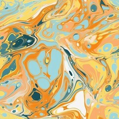 A organize made through the fluid curiously depict technique, taking after marble. Seamless pattern, AI Generated