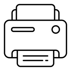 Printer Thin Line Icon