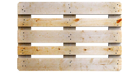 Holzpalette / Europalette. Freigestellt.