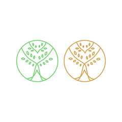 Natural Eco Fresh Farm Food Sign, Symbol, Logo isolated on White