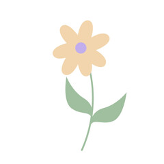 flower rabbit spring easter illustration