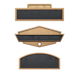 Vintage Marquee Boards & Shapes 3D Renders PNG © deeezy