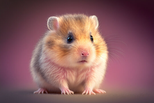 portrait of hamster made with generative ai 