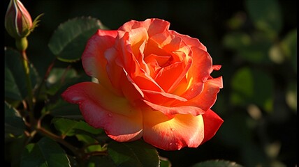 red and yellow rose generative ai