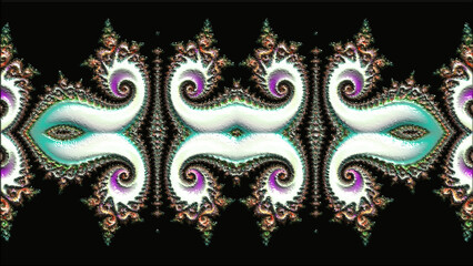 Fractal artwork, unique abstract design with colorful spirals. customized and special fractals. 