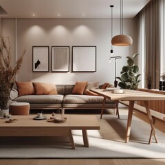 Naklejka na ściany i meble working room for home interior architecture with a minimalist style
