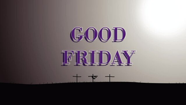 Good Friday words vector animation, used it for commemorate Good Friday day.