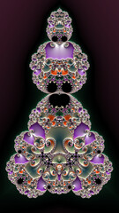 Fractal artwork, unique abstract design with colorful spirals. customized and special fractals. 