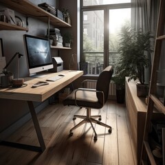 Fototapeta premium working room for home interior architecture with a minimalist style