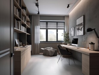 Fototapeta premium working room for home interior architecture with a minimalist style