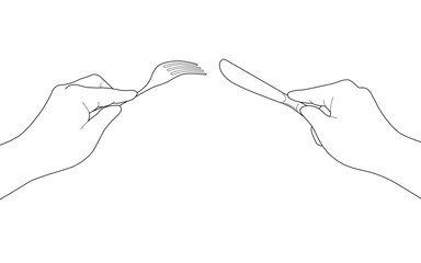 ナイフとフォークの持ち方