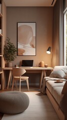 Fototapeta premium working room for home interior architecture with a minimalist style