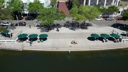 Drone view of a little city in central USA Florida known as Celebration, Florida