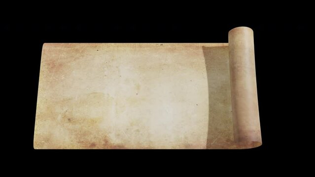 Vintage Paper Roll Whit Alpha Channel