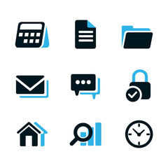 business icon set ,Icons for business, management, finance, strategy, marketing, and timing