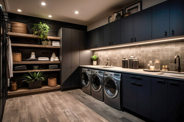 laundry room for home interior architecture with a minimalist style