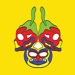 Skull Strawberry Concep Art Illustration