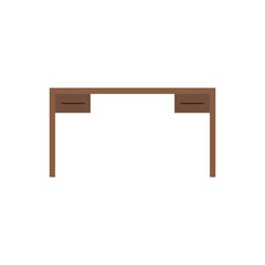 office desk flat design vector illustration. workspace illustration